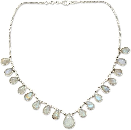 NOVICA Artisan Handcrafted Rainbow Necklace | Sterling Silver White Pendant